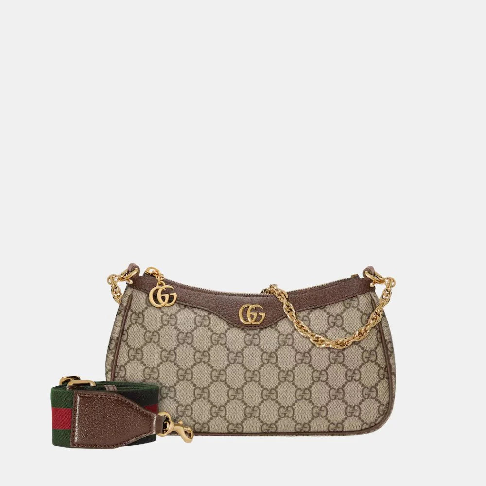 Gucci Ophidia Small Shoulder Bag (Brown)