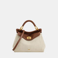JW Pei Lucia Classic Top Handbag (Brown Canvas)