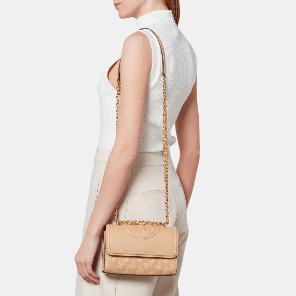 Tory Burch Small Fleming Convertible Shoulder Bag (Desert Dune)