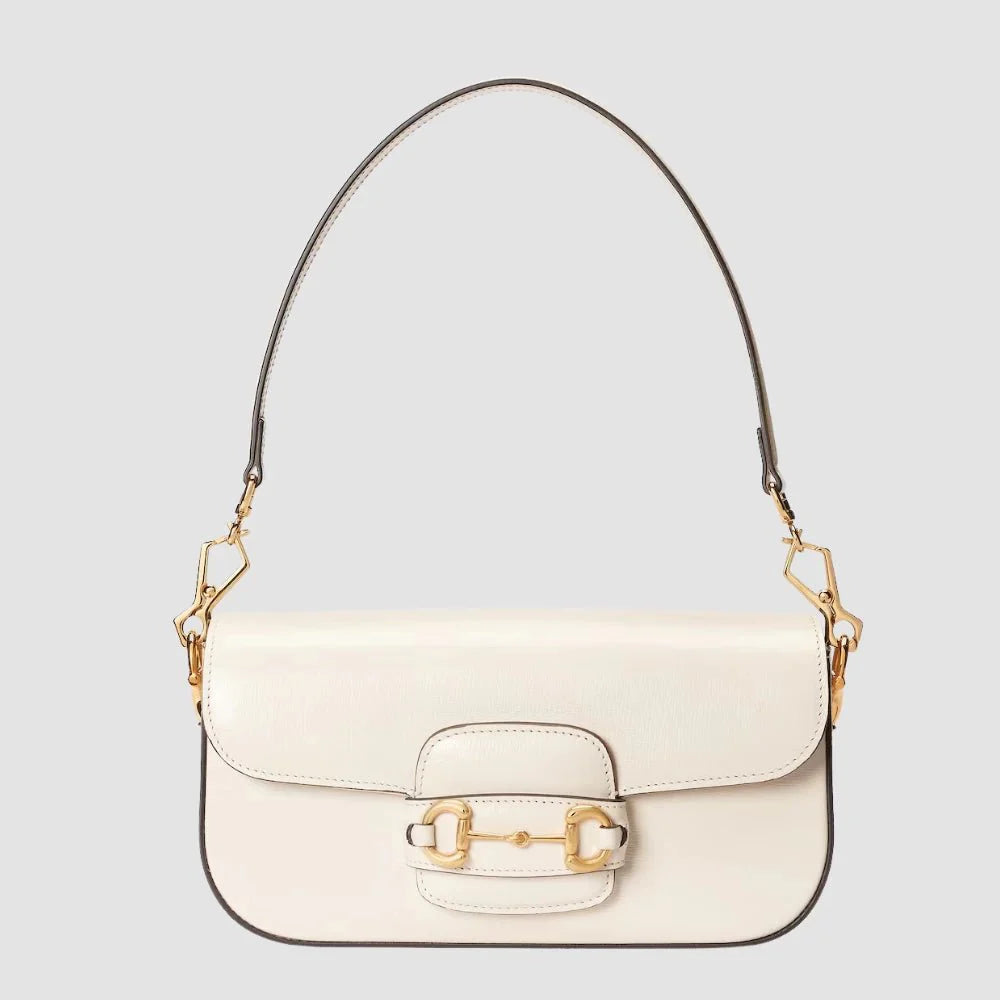 Gucci Horsebit 1955 Small Shoulder Bag (White)