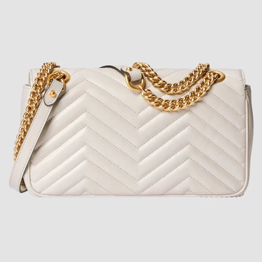 Gucci GG Marmont Small Shoulder Bag (White)