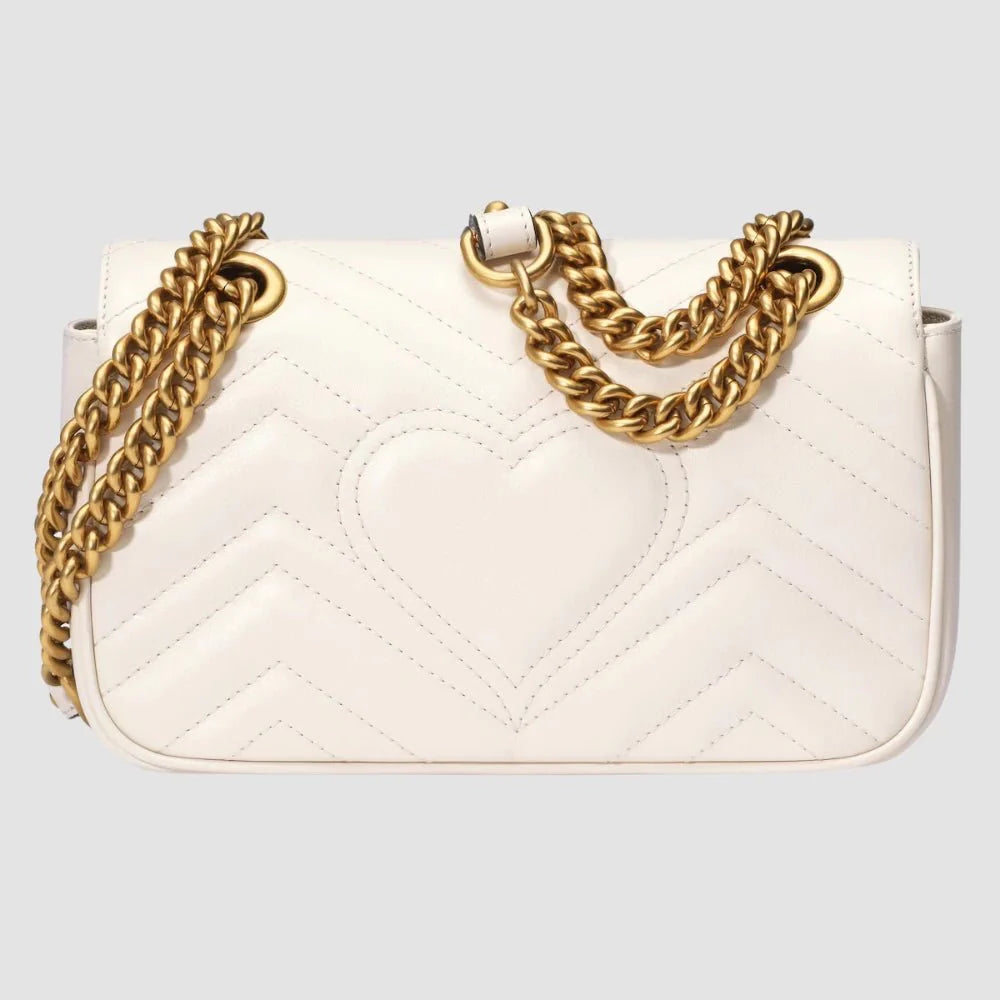 Gucci GG Marmont Mini Shoulder Bag (White)