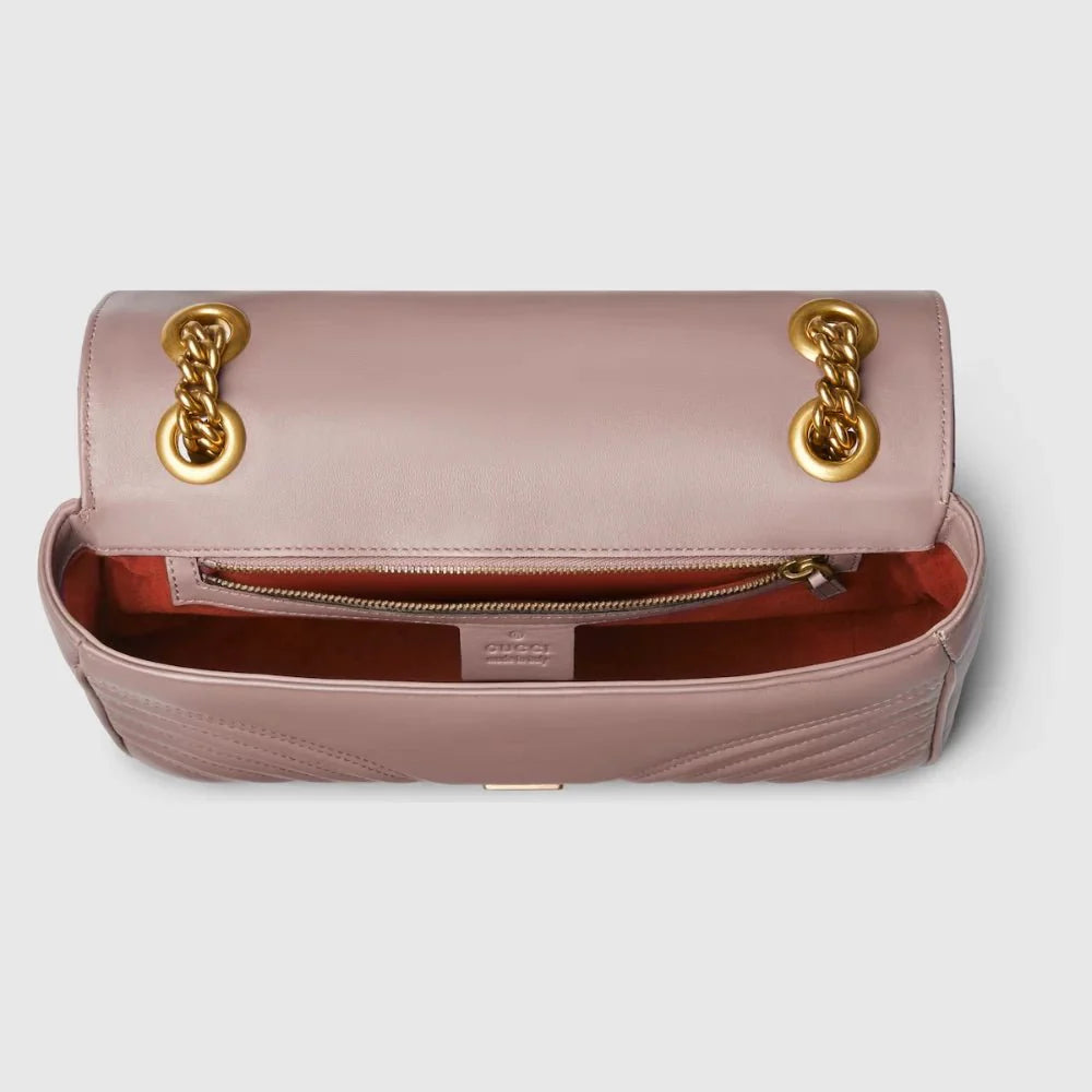 Gucci GG Marmont Small Shoulder Bag (Dusty Pink)
