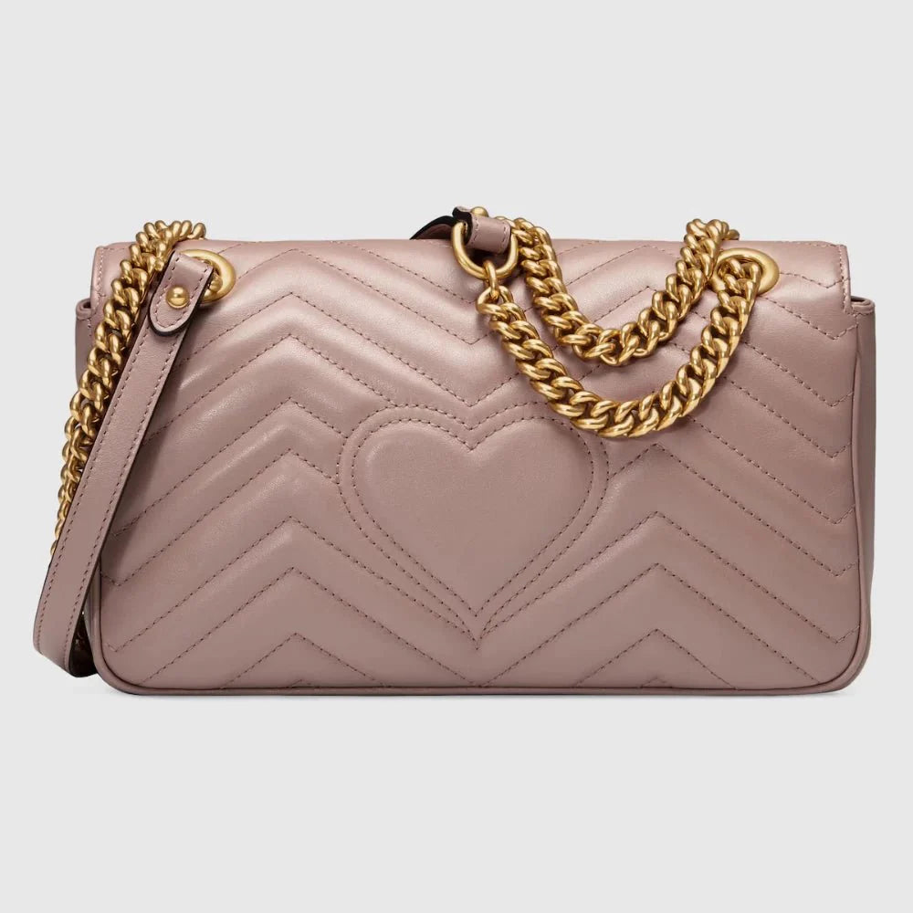 Gucci GG Marmont Small Shoulder Bag (Dusty Pink)