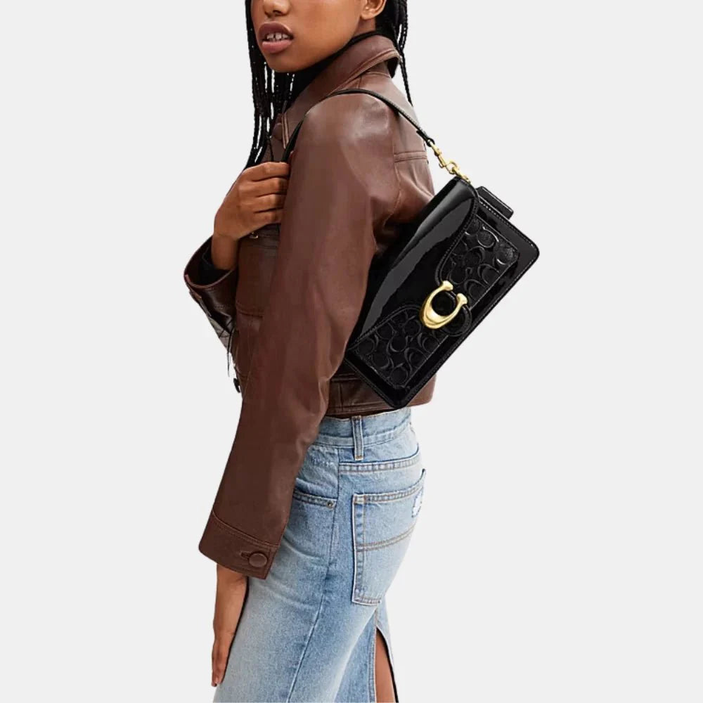 Coach Tabby 26 Shoulder Bag In Signature Patent Leather