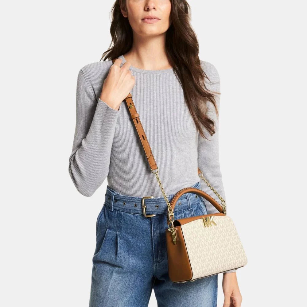 Michael Kors Karlie Small Logo Embossed Crossbody Bag