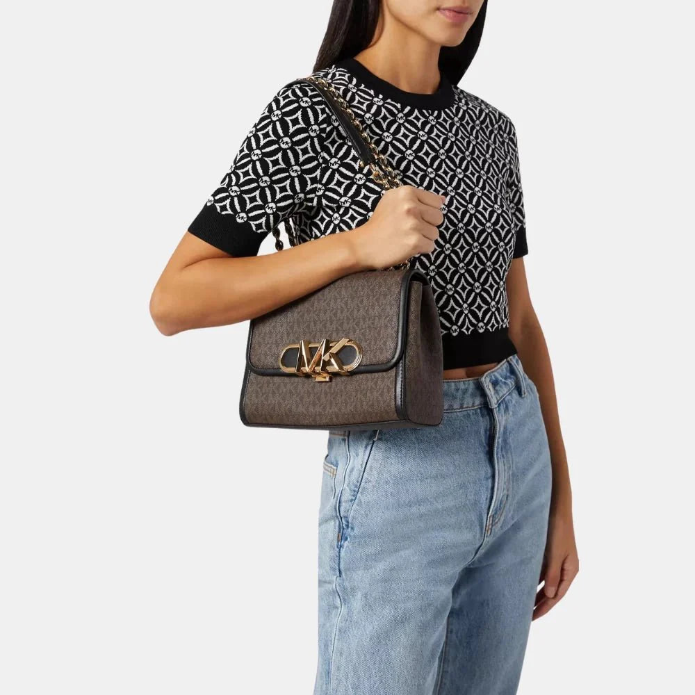 Michael Kors Parker Medium Shoulder Bag in Signature Canvas
