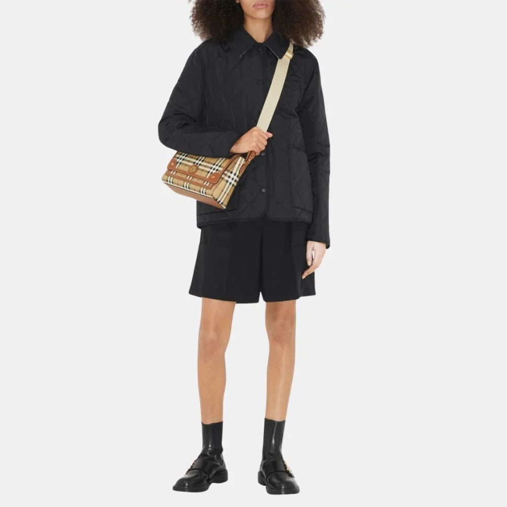 Burberry Note Check Crossbody Bag