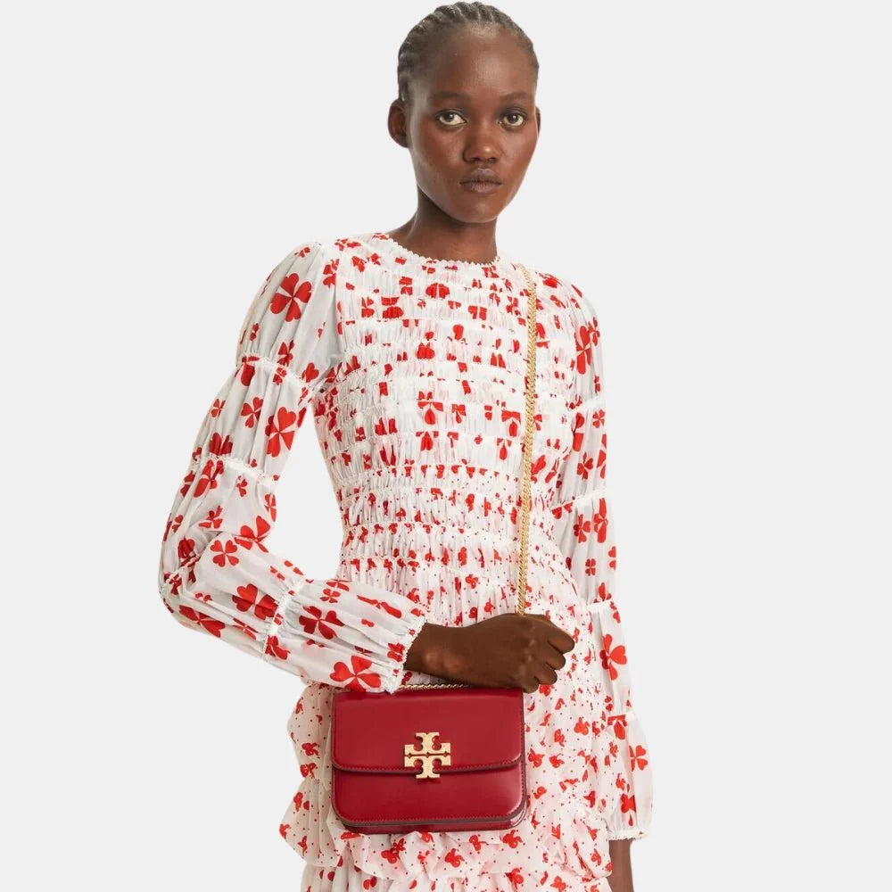 Tory Burch Small Eleanor Convertible Shoulder Bag (Ruby)