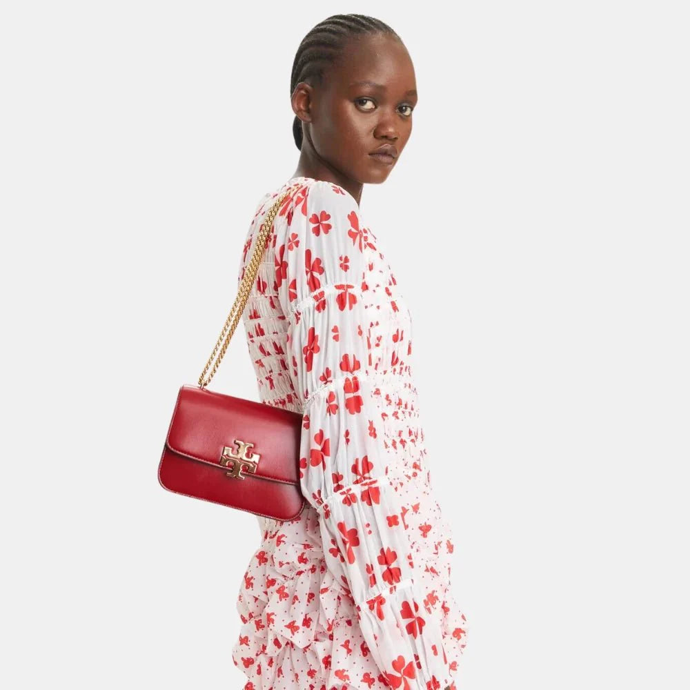 Tory Burch Small Eleanor Convertible Shoulder Bag (Ruby)