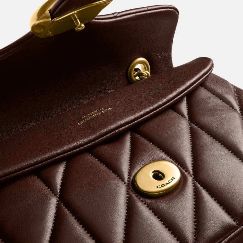 Coach Quilted Tabby Shoulder Bag (Brown)