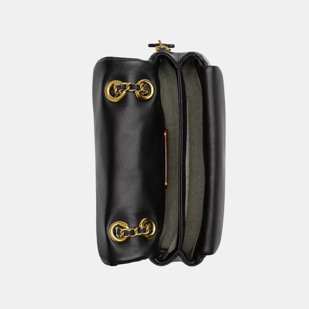 Coach Quilted Tabby 20 Shoulder Bag (Black/Gold)