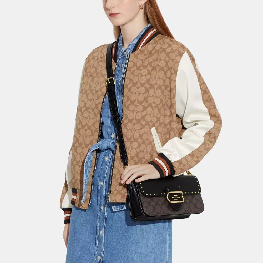 Coach Morgan Shoulder Bag In Colorblock Signature Canvas