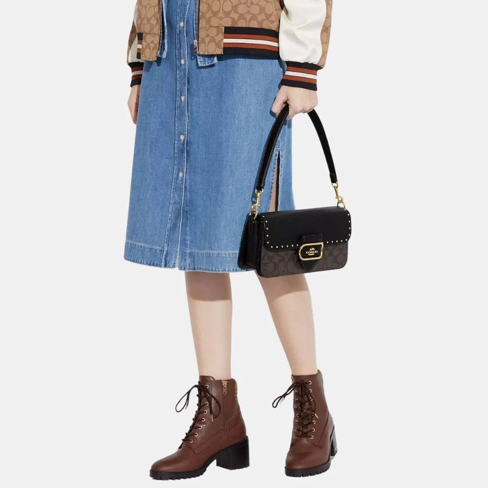 Coach Morgan Shoulder Bag In Colorblock Signature Canvas
