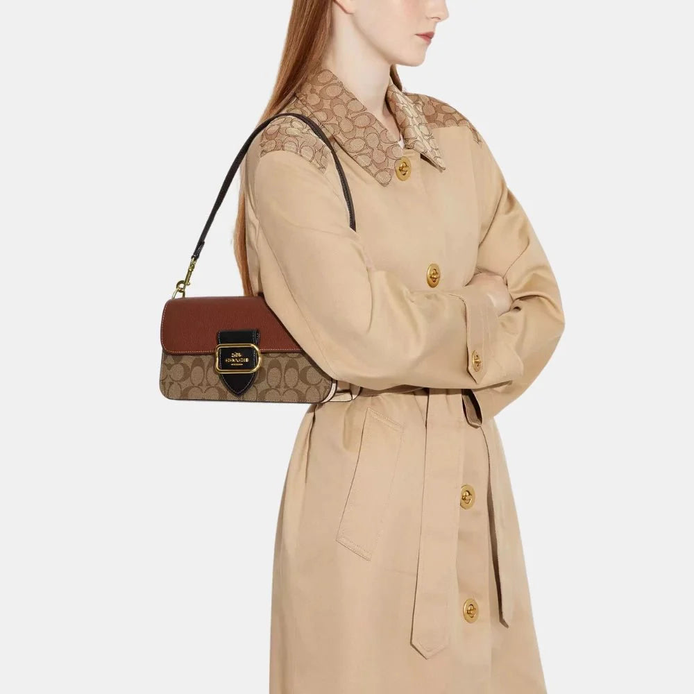 Coach Morgan Shoulder Bag In Colorblock Signature Canvas
