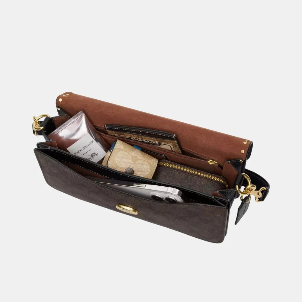 Coach Morgan Shoulder Bag In Colorblock Signature Canvas