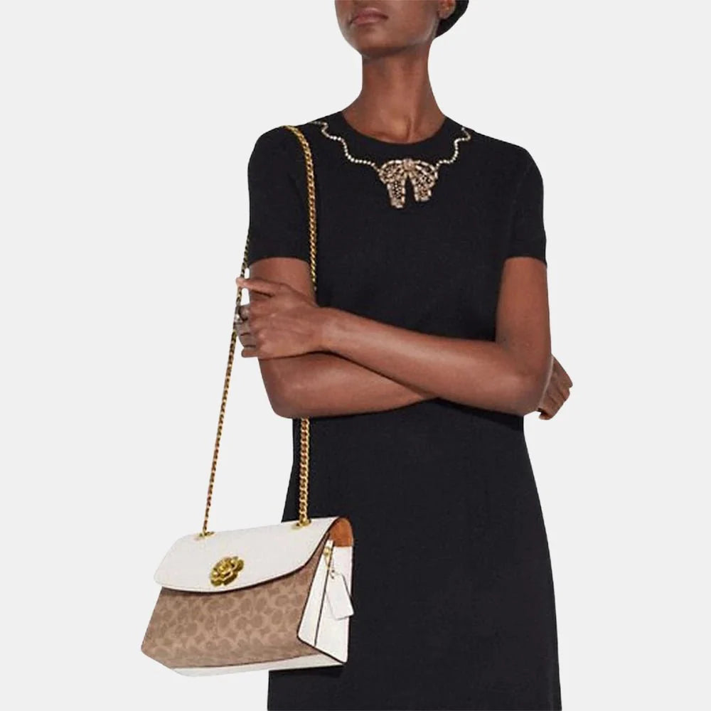Coach Parker Shoulder Bag In Signature Canvas