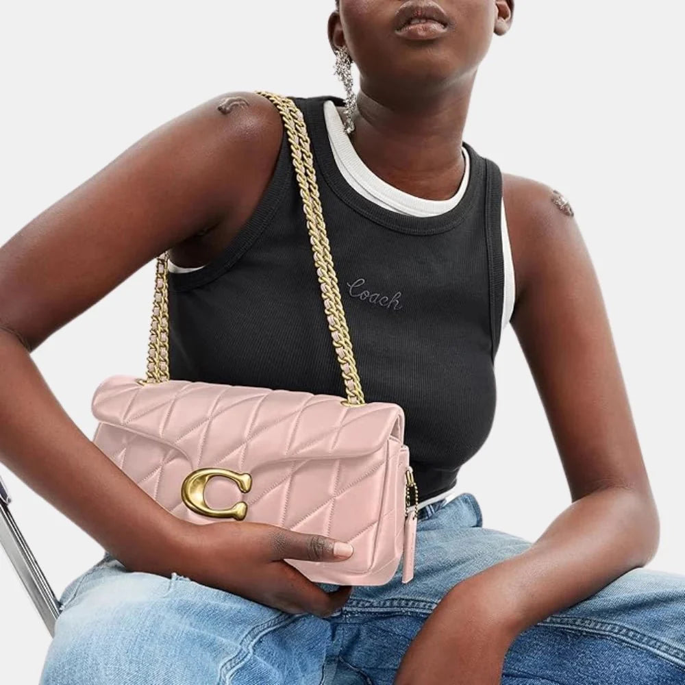 Coach Quilted Tabby Shoulder Bag (Blush Pink)
