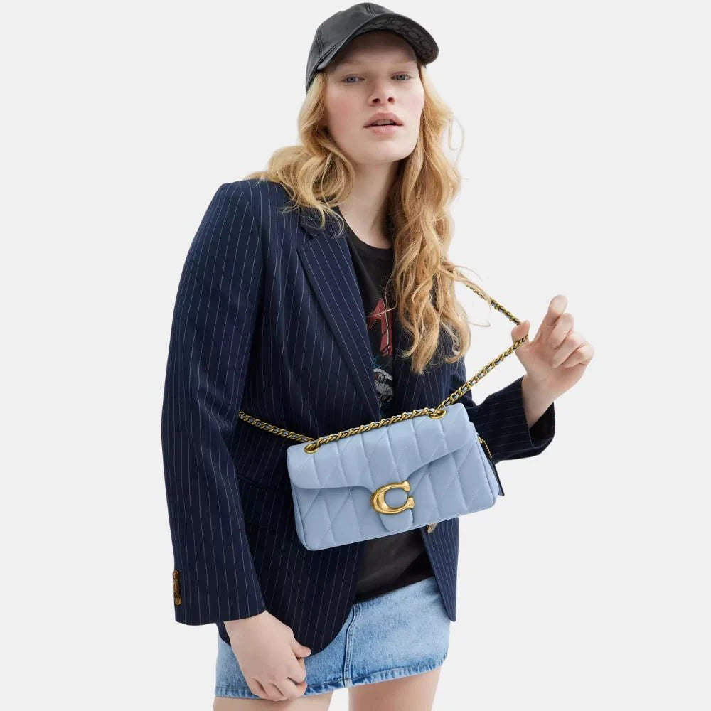 Coach Quilted Tabby Shoulder Bag (Bluebell)