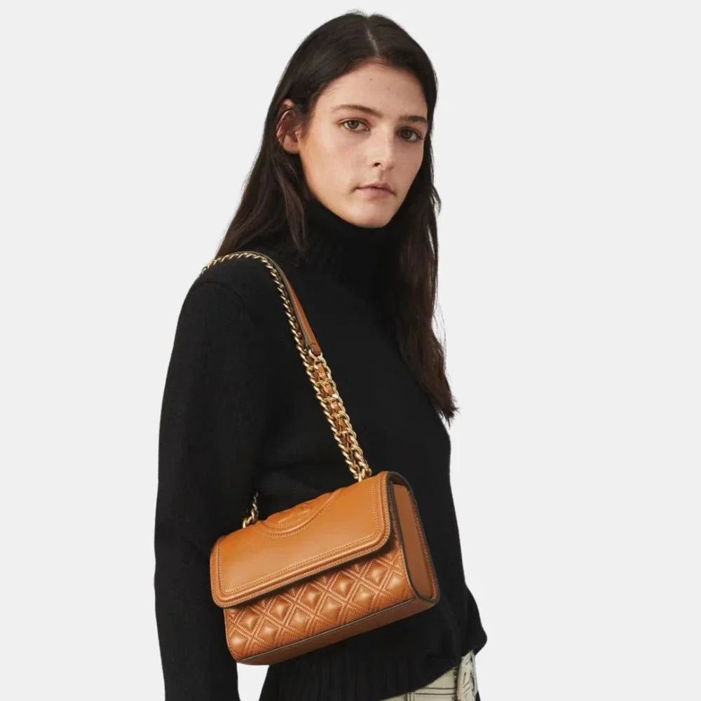 Tory Burch Small Fleming Convertible Shoulder Bag (Kobicha)