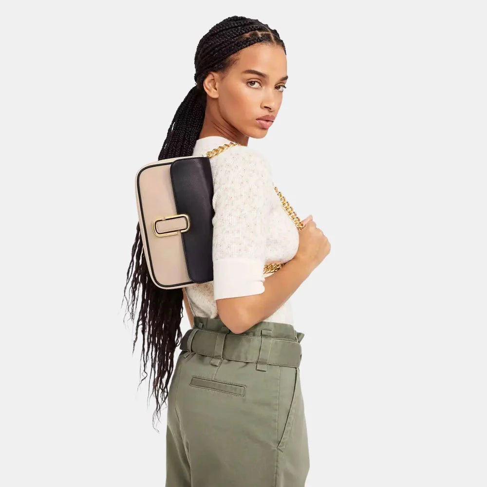 Marc Jacobs The J Marc Shoulder Bag (Greige Multi)