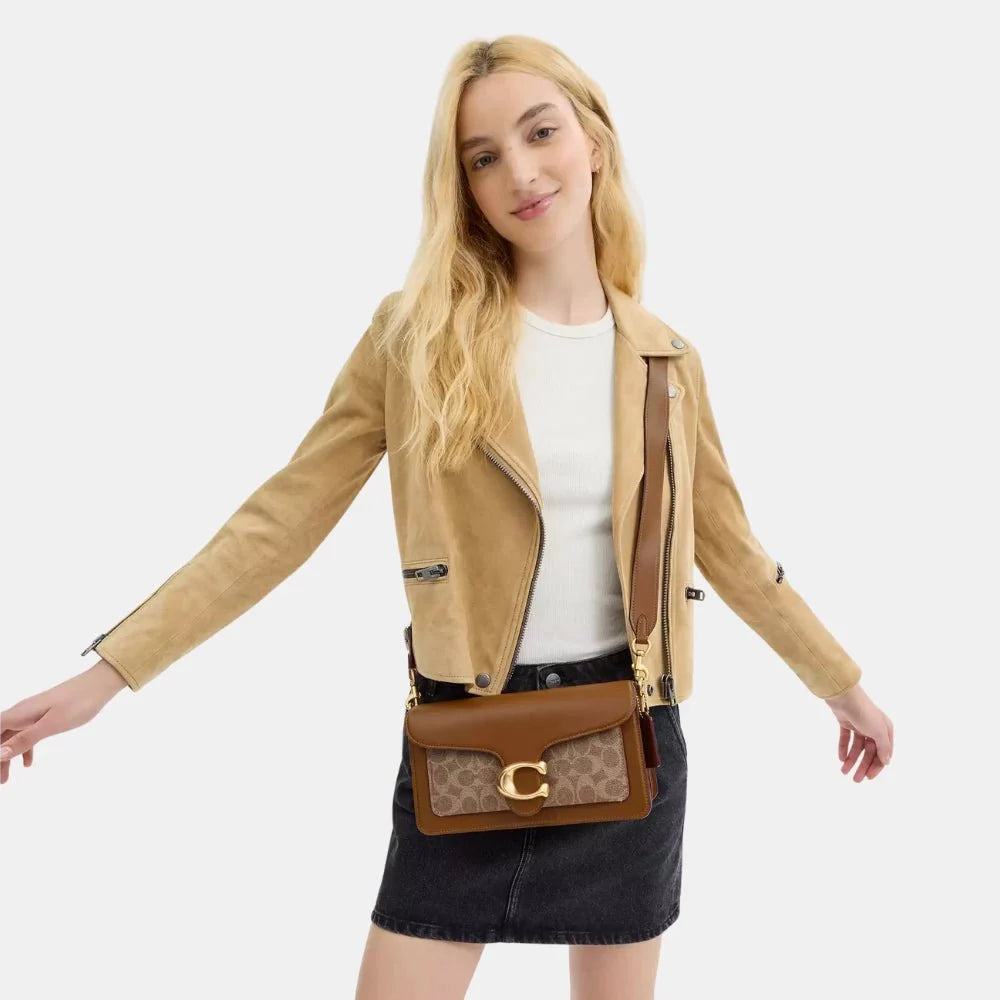 Coach Tabby Shoulder Bag 26 In Signature Canvas (Tan/Brown)