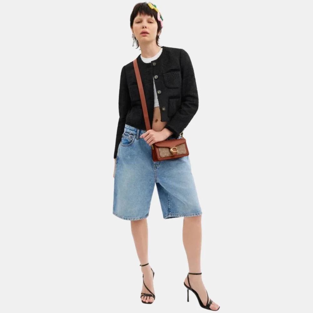 Coach Tabby 20 Shoulder Bag In Signature Canvas (Tan/Rust)
