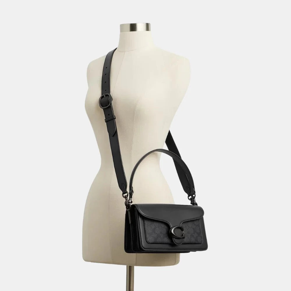 Coach Tabby 26 Shoulder Bag In Signature Canvas (Graphite/Black)