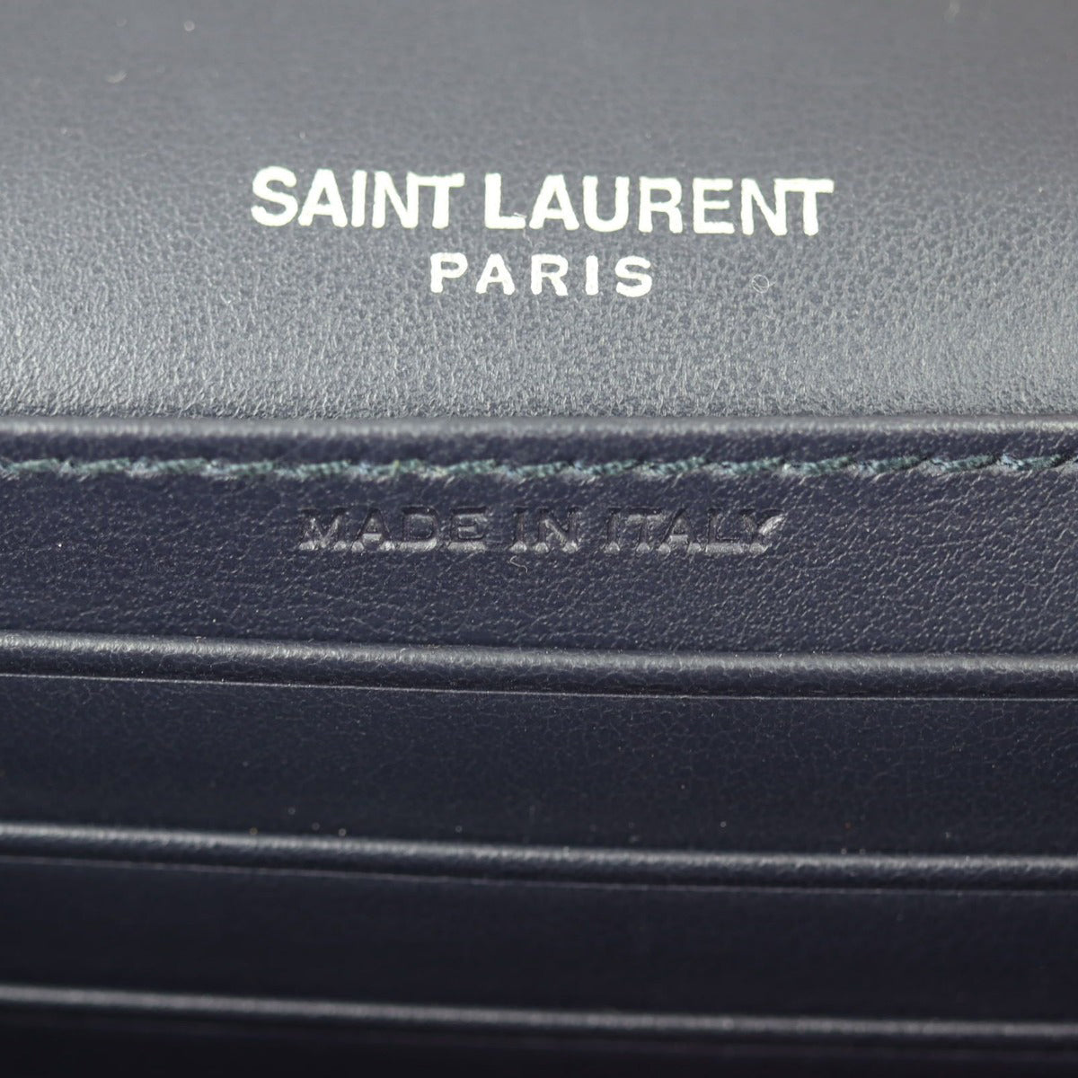 Saint Laurent Sunset Chain Wallet Croc-Embossed