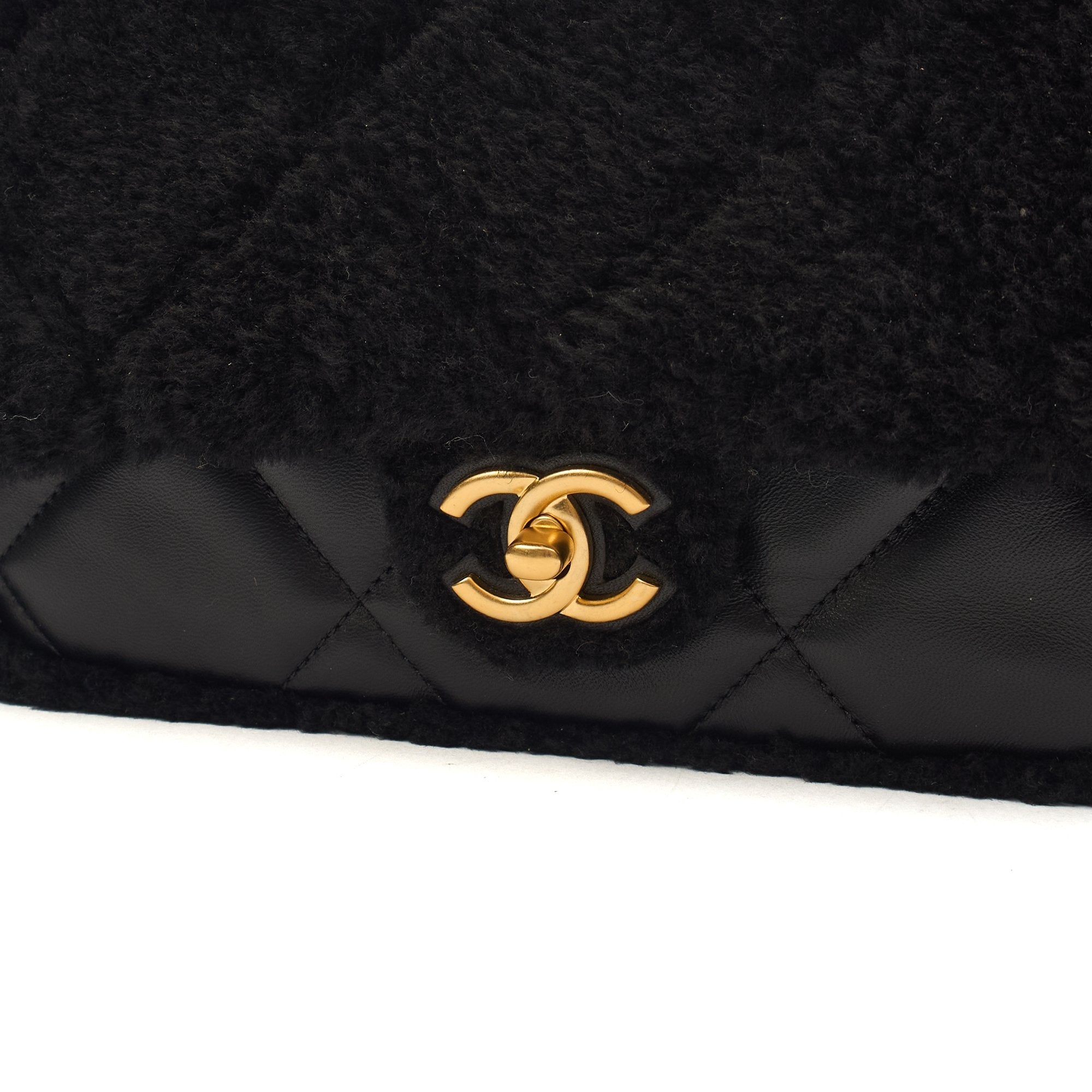 Chanel Shoulder Bag Flap Bag in Black, Canvas