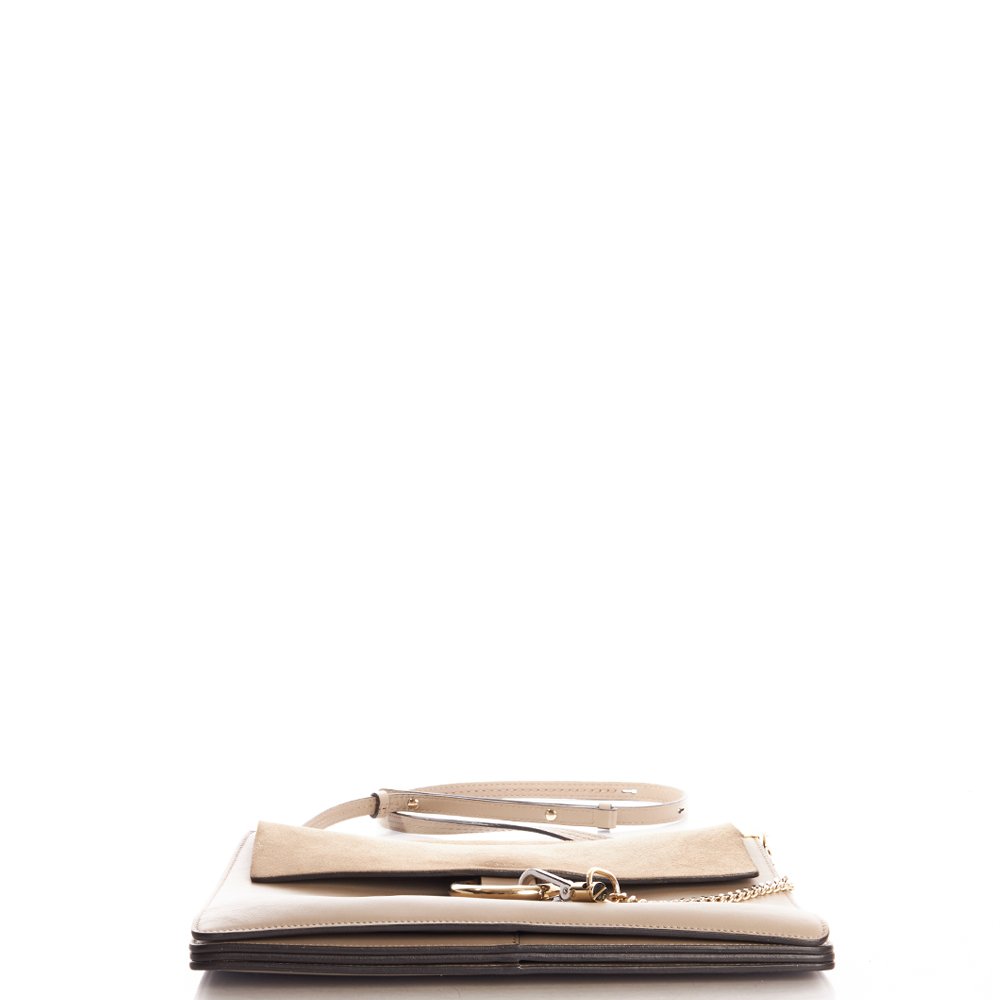 Chloe Shoulder Bag Faye Shoulder Bag in Grey, Calfskin Leather