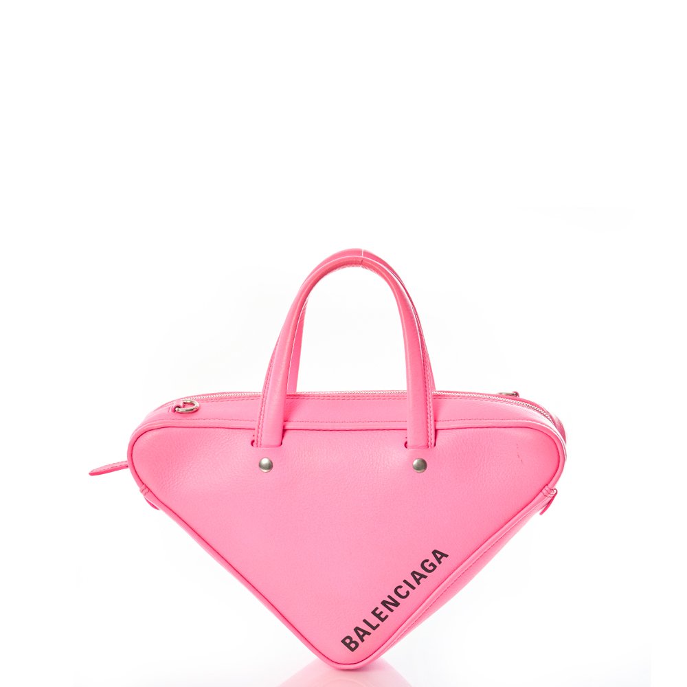 Balenciaga Top Handle Triangle Duffle S  in Pink, Leather