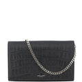 Saint Laurent Crocodile Embossed Chain Wallet