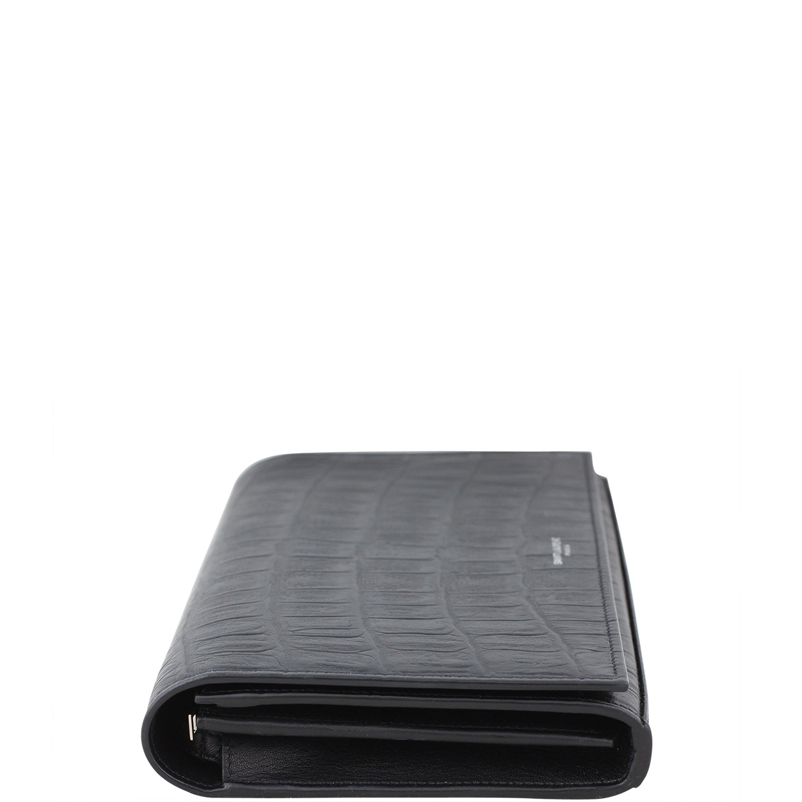 Saint Laurent Crocodile Embossed Chain Wallet