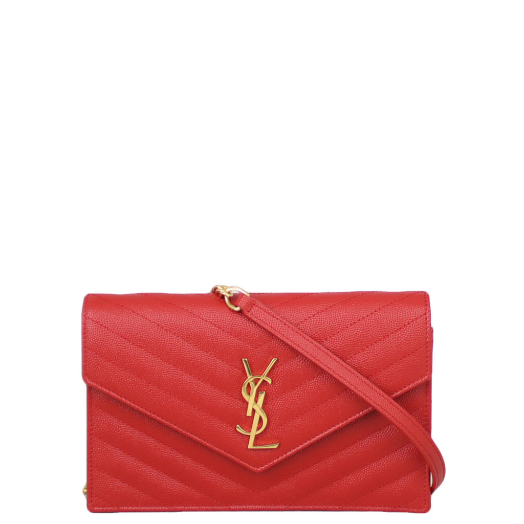 Saint Laurent Monogram Envelope Chain Wallet