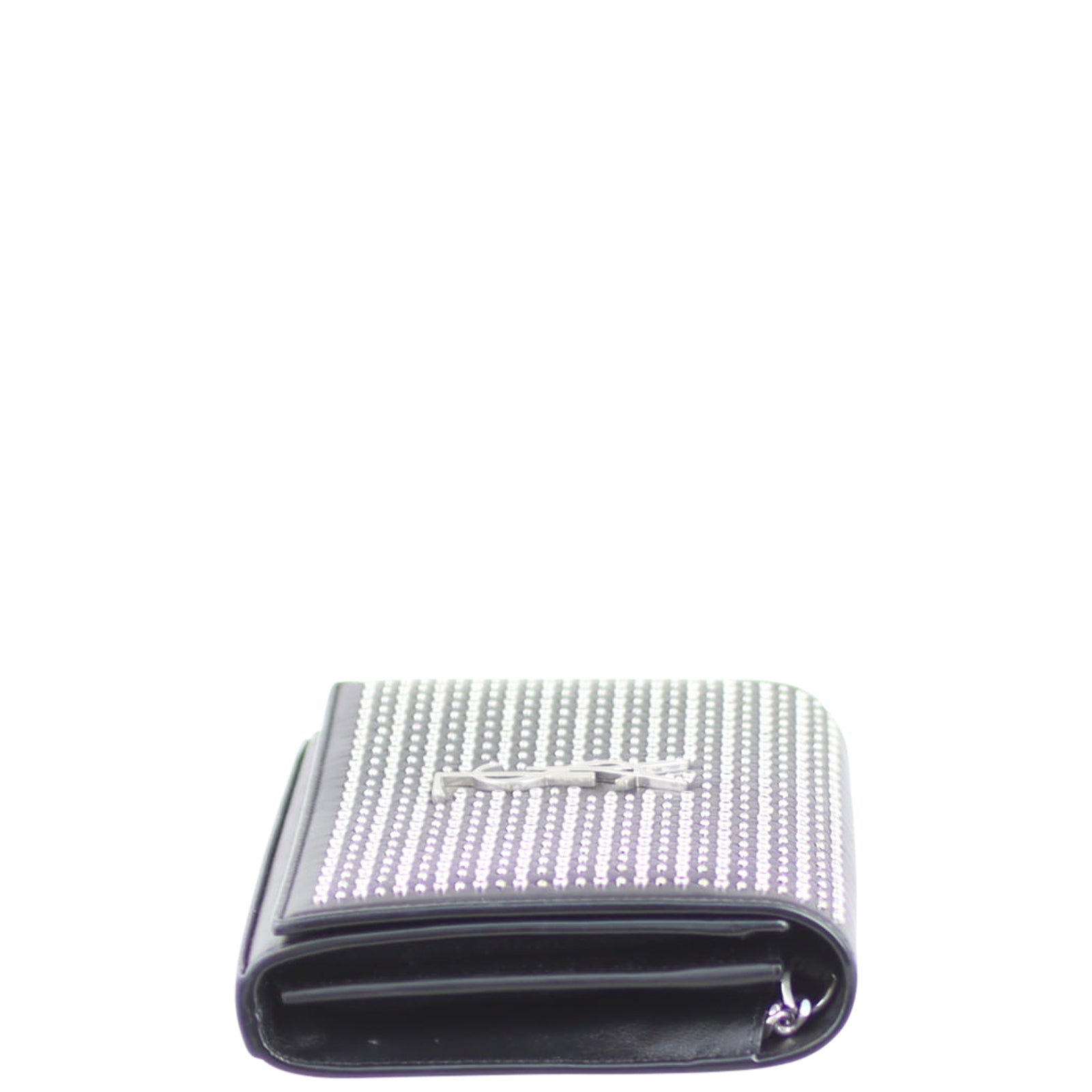 Saint Laurent Microstud and Rivet Kate Chain Wallet