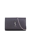 Saint Laurent Microstud and Rivet Kate Chain Wallet