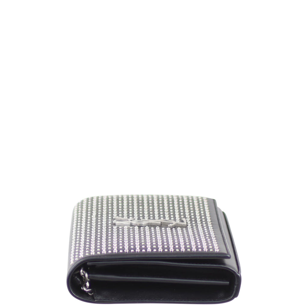Saint Laurent Microstud and Rivet Kate Chain Wallet