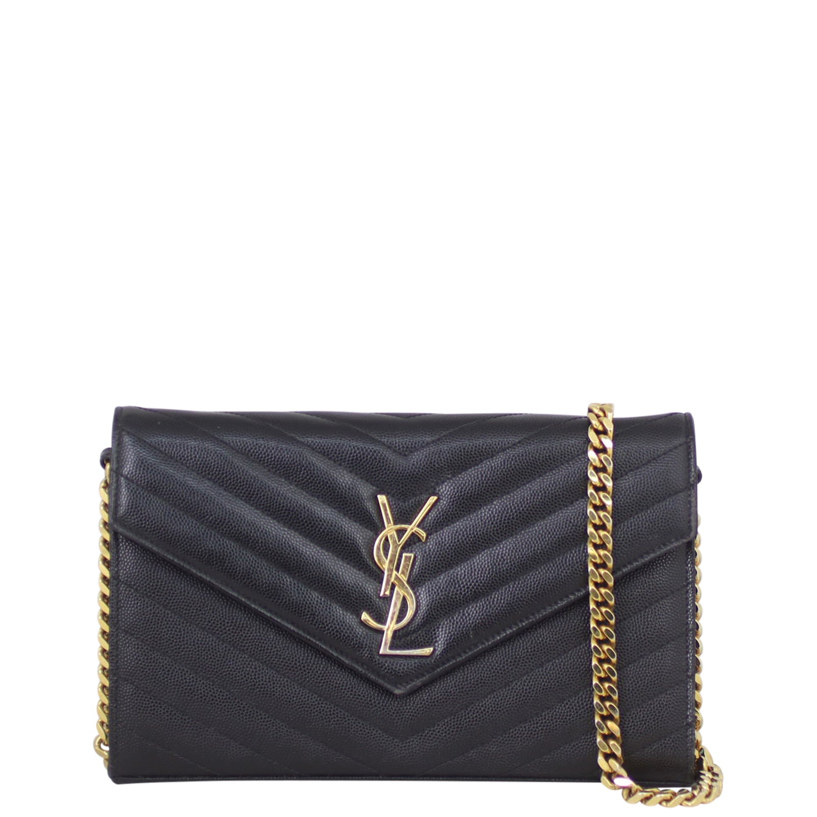 Saint Laurent Monogram Envelope Chain Wallet