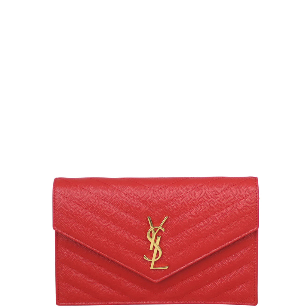 Saint Laurent Monogram Envelope Chain Wallet