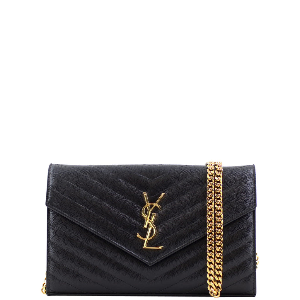 Saint Laurent Monogram Wallet on Chain