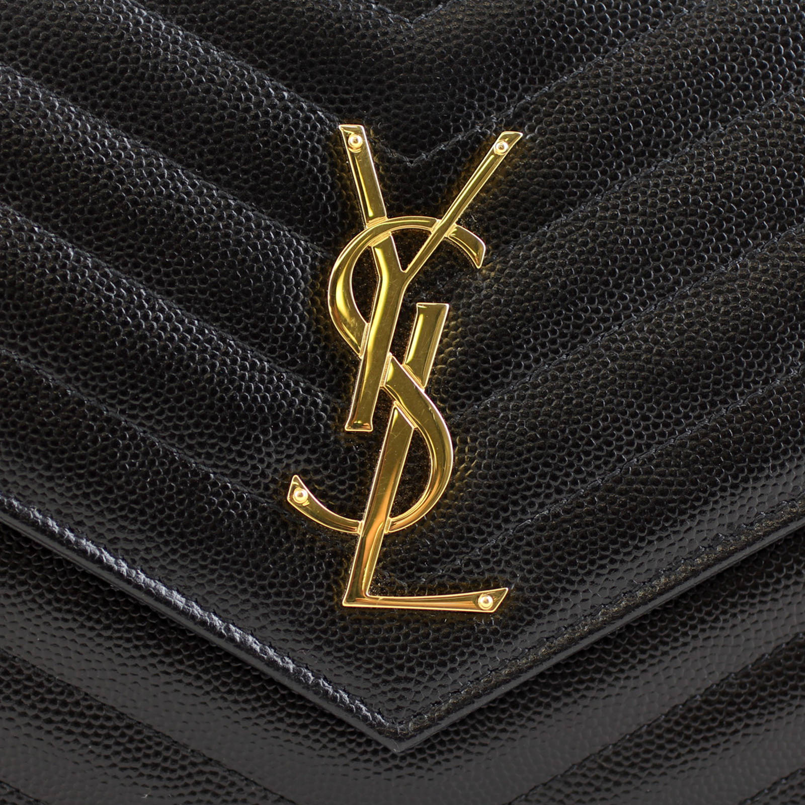 Saint Laurent Monogram Wallet on Chain