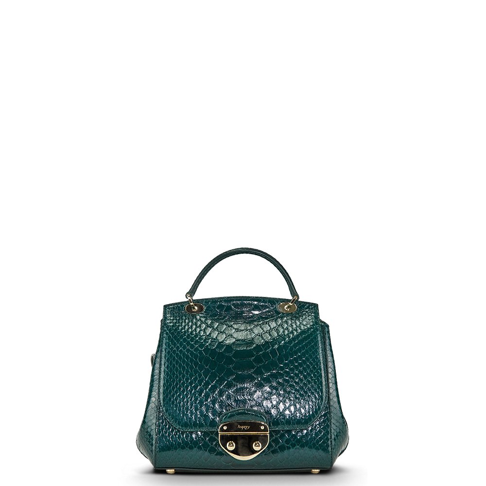 Asprey Backpack Tote in Green, Exotic