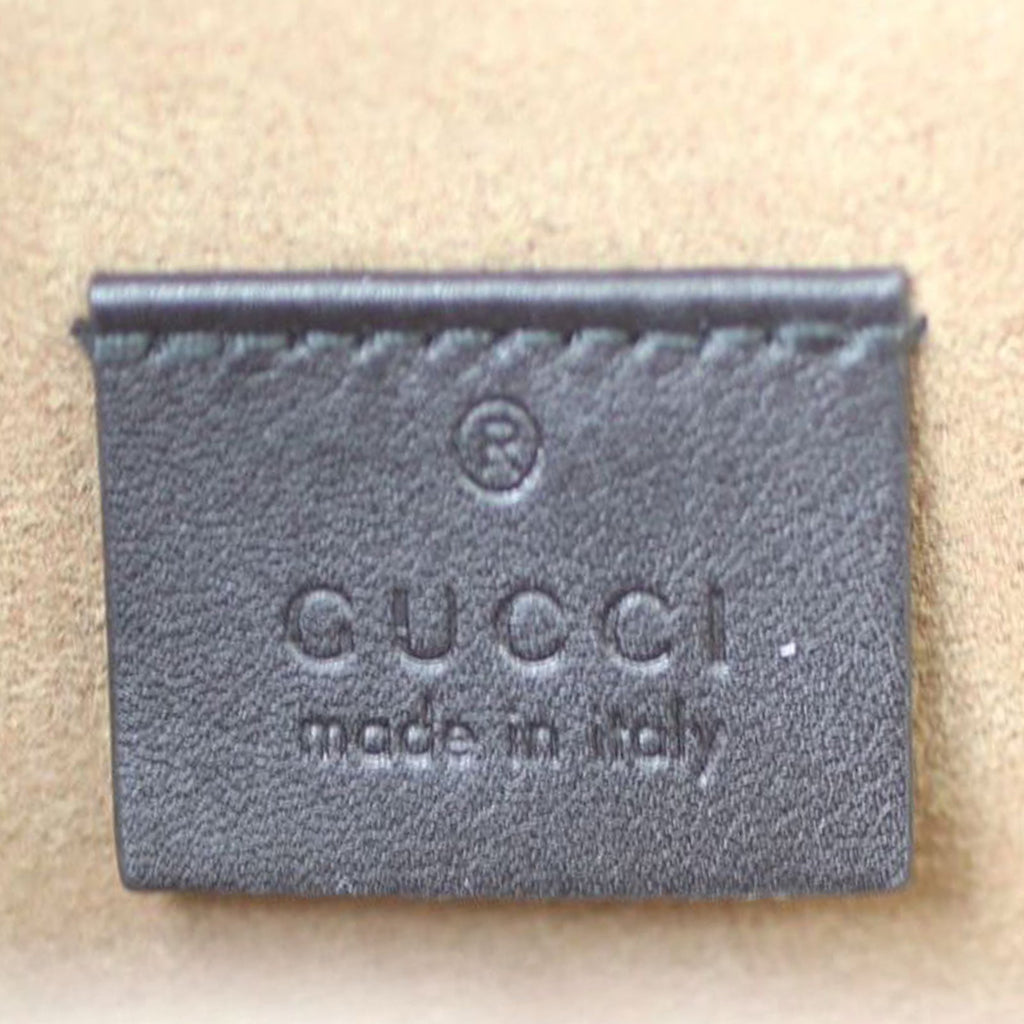 Gucci GG Supreme Padlock Bamboo Handle Small Bag