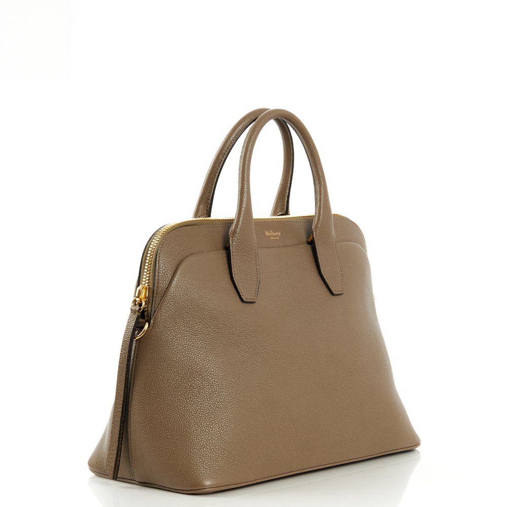 Mulberry Top Handle Colville in Cahmere Taupe, Calfskin Leather