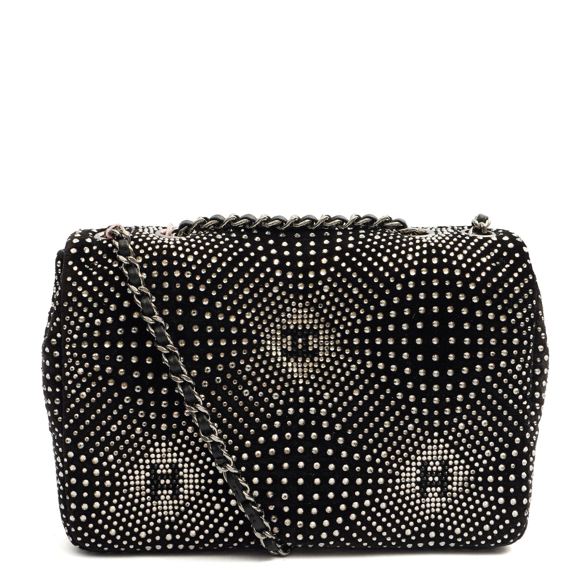 Chanel Shoulder Bag Flap Bag in Black, Velvet