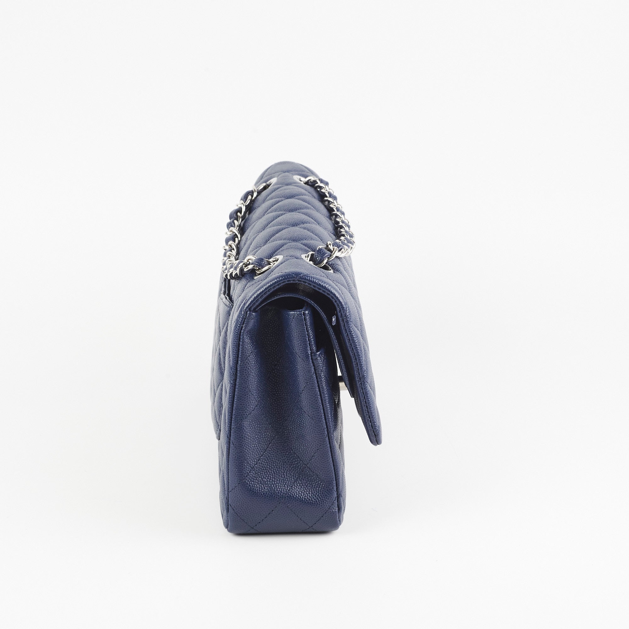 Chanel Caviar M/L Classic Flap Navy