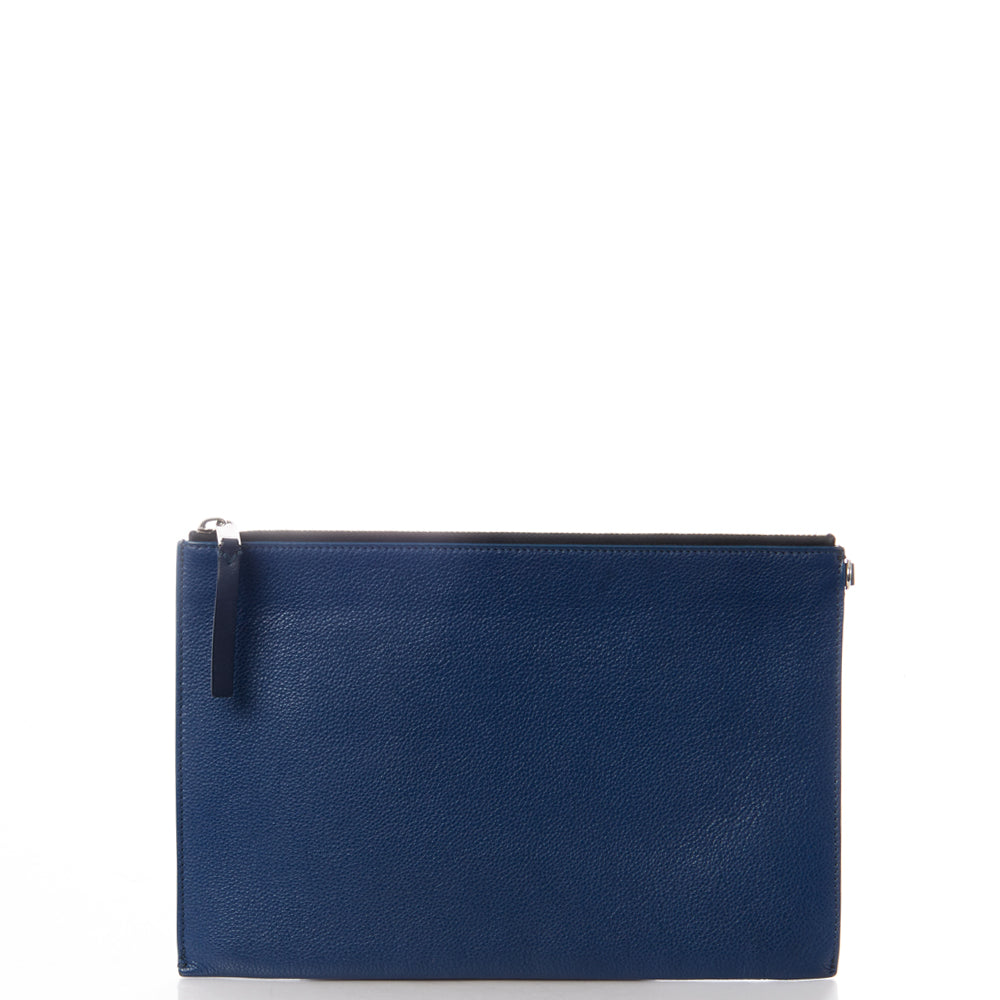 Burberry Clutch Clutch in Blue, Leather