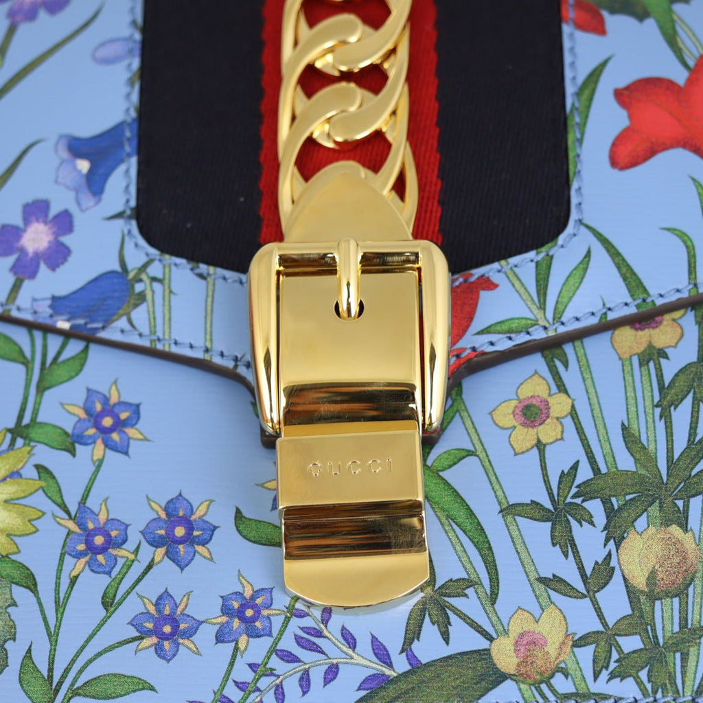 Gucci Sylvie Floral Print Small Shoulder Bag