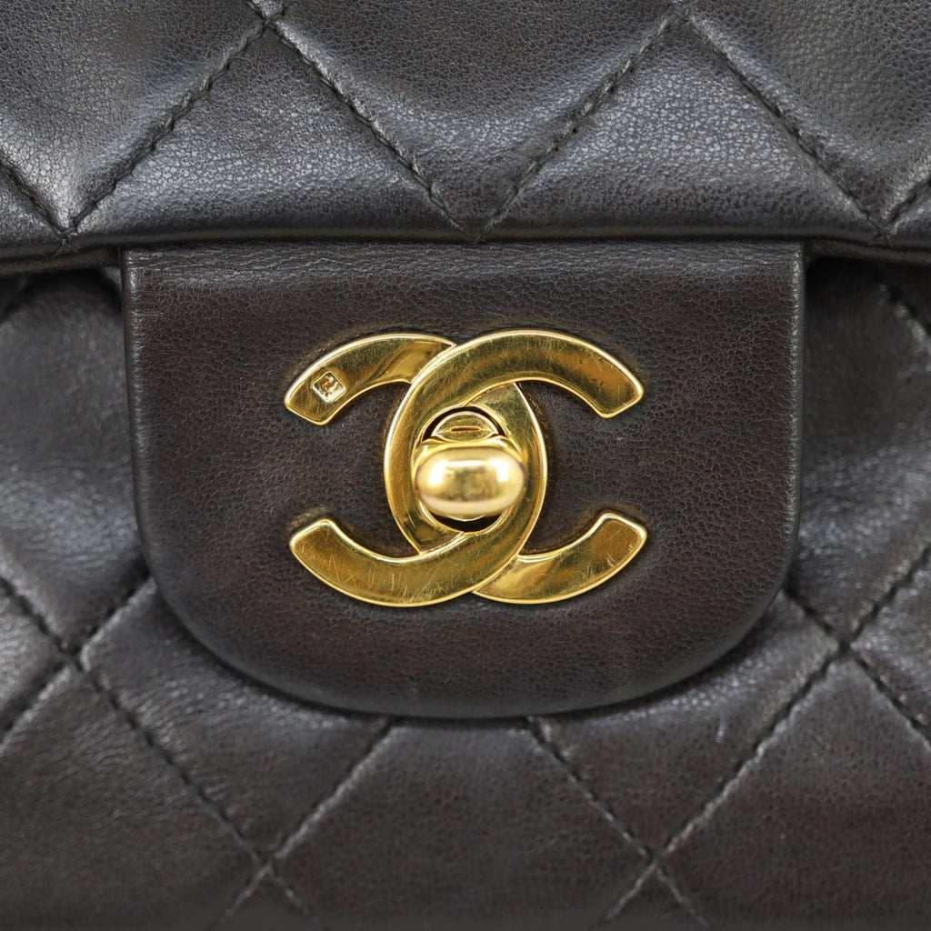 Chanel Classic Double Flap Medium | 2 Series Black Vintage Lambskin